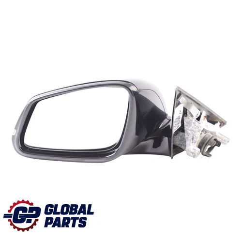 BMW F30 F31 High Gloss Heated Left Wing Mirror N/S Black Sapphire Metallic 475