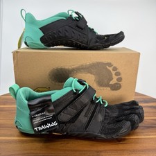 Vibram V-Train 2.0 Womens Size 8-8.5 EU 39 Fivefingers Black / Teal 20W7704