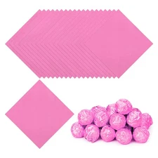 200 Pcs 4x4 Inch Foil Candy Wrappers Chocolate Wrapping Paper Light Pink