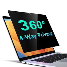 PYS 4-Way Privacy Screen for MacBook Pro 13 Inch 2016-2022, 13 Inch, Black