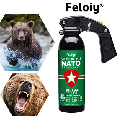 Feloiy PROSECURE PS 007 Bear Repellent Spray 16 oz 35 Ft w/ Holster