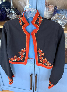 Authentic S NORWEGIAN WEST TELEMARK BUNAD JACKET from Norway  NEEDS new lining