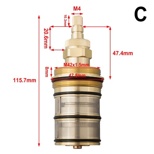 Convenient Installation Thermostatic Cartridge Shower Mixer Valve Repair Kit - Picture 2 of 18