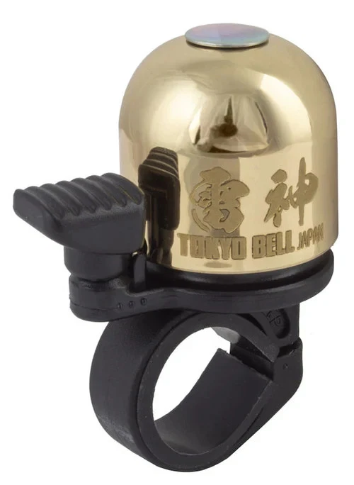 Campana de bicicleta Raijin Incredibell HECHA EN JAPÓN +85dB negro mate u dorado 22,2/25,4 Foto 3 de 4