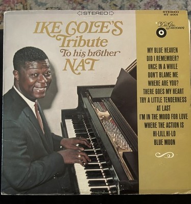 Ike Cole ''Ike Cole's Tribute To His Brother Nat'' Vinyl Record LP
