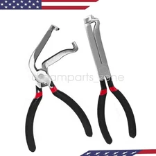 2PCS Electrical Disconnect Pliers Fuel Line Petrol Clip Pipe Pliers Repair Tools
