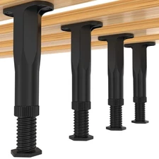 4 Pack Adjustable Support Leg Replacement for Bed Frame Wood Slats