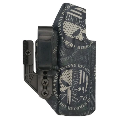 GHC HOLSTERS Inside-the-Waistband (IWB) Tuckable Kydex Holster - 1776 Punisher Pattern