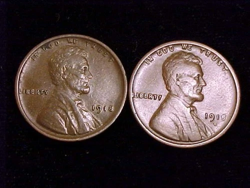 1918-P XF and 1918-D VG Lincoln Cents, a (2) Two Coin Lot.