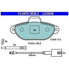 Satz Bremsbeläge Bremsklötze vorne für Ford KA RU8 | 24062610