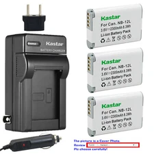 Kastar Battery AC Travel Charger for Canon NB-12L CB-2LG & LEGRIA mini X Camera