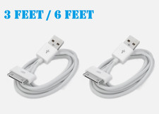 2 PACK OF 30 Pin USB Charger Data Sync Cable Cord For iPod Classic/ Nano /Touch