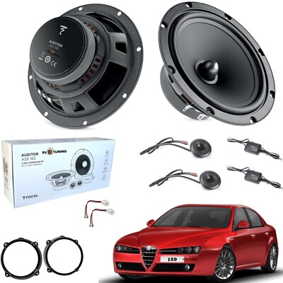 Focal KIT Lautsprecher 2-Wege Woofer Tweeter für Alfa 159 4Ω 80W 6,5'' schwarz