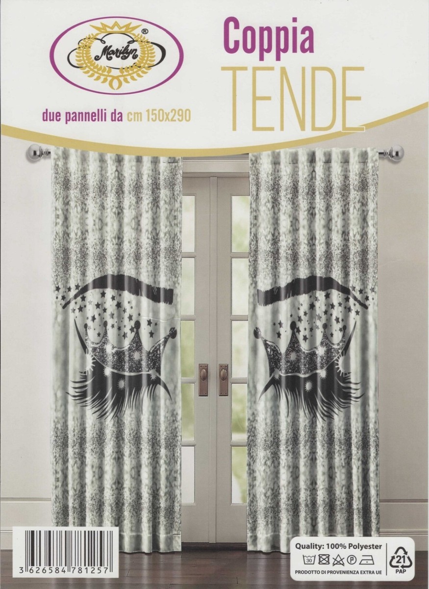Tende Glam Ferragni Style Coppia Pannelli 150x290 cm Fantasia