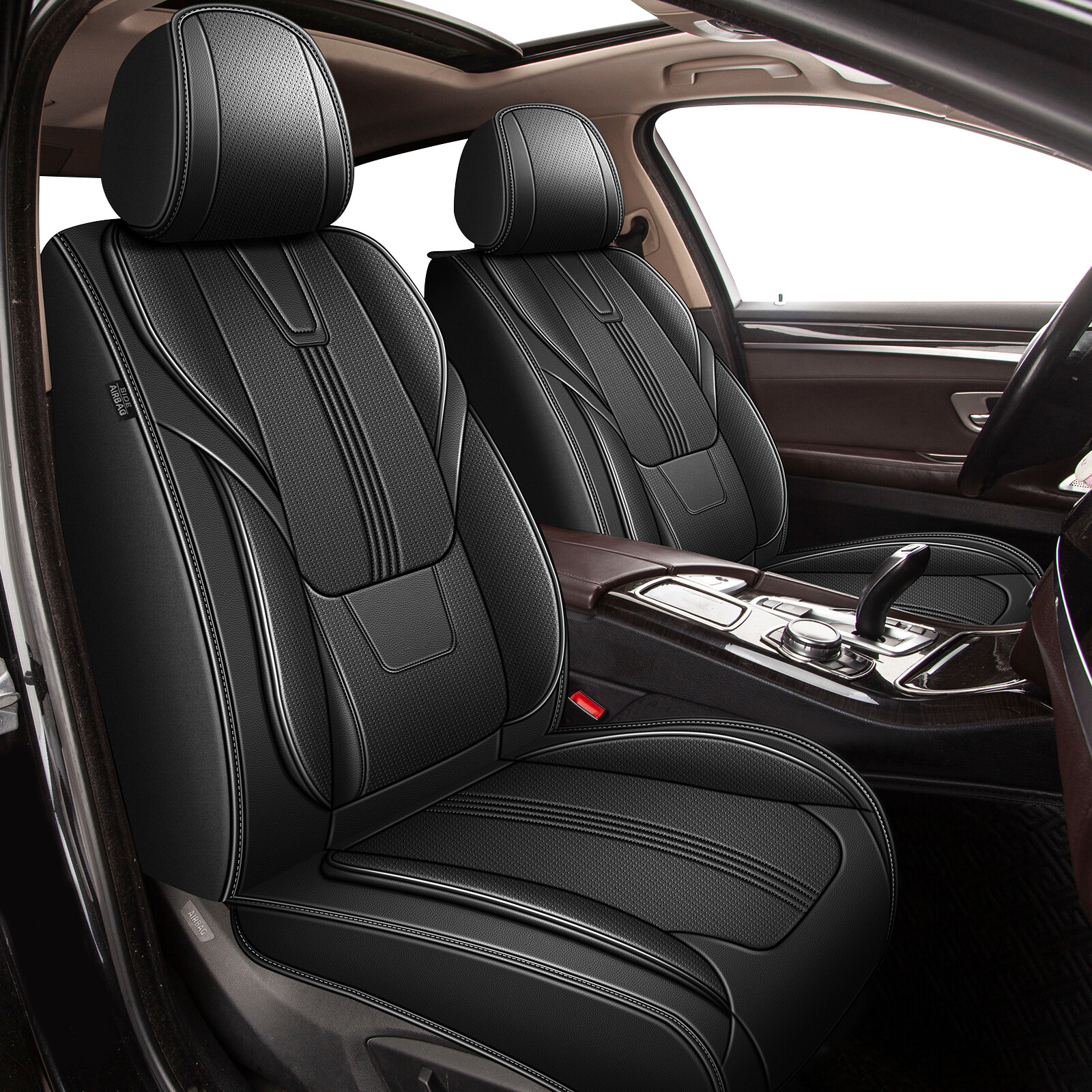 Car Seat Covers Faux Leather Protector Pad Full Set For NISSAN Altima 2009-2021