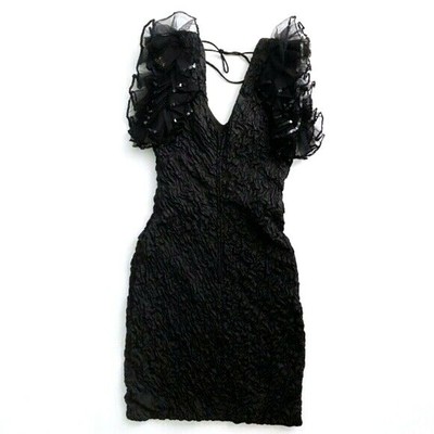 80s style black dress