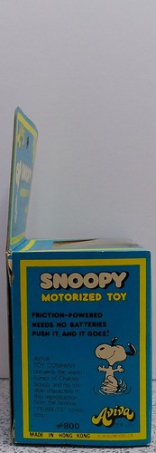 Giocattolo vintage Peanuts Snoopy Flying Ace Aviva motorizzato ancora in confezione. - Foto 5 di 6