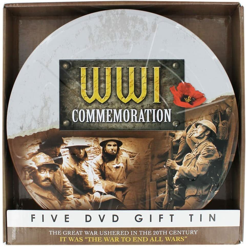 WORLD WAR 1  WWI COMMEMORATION THE GREAT WAR  - 5 DVD GIFT TIN SET WW1