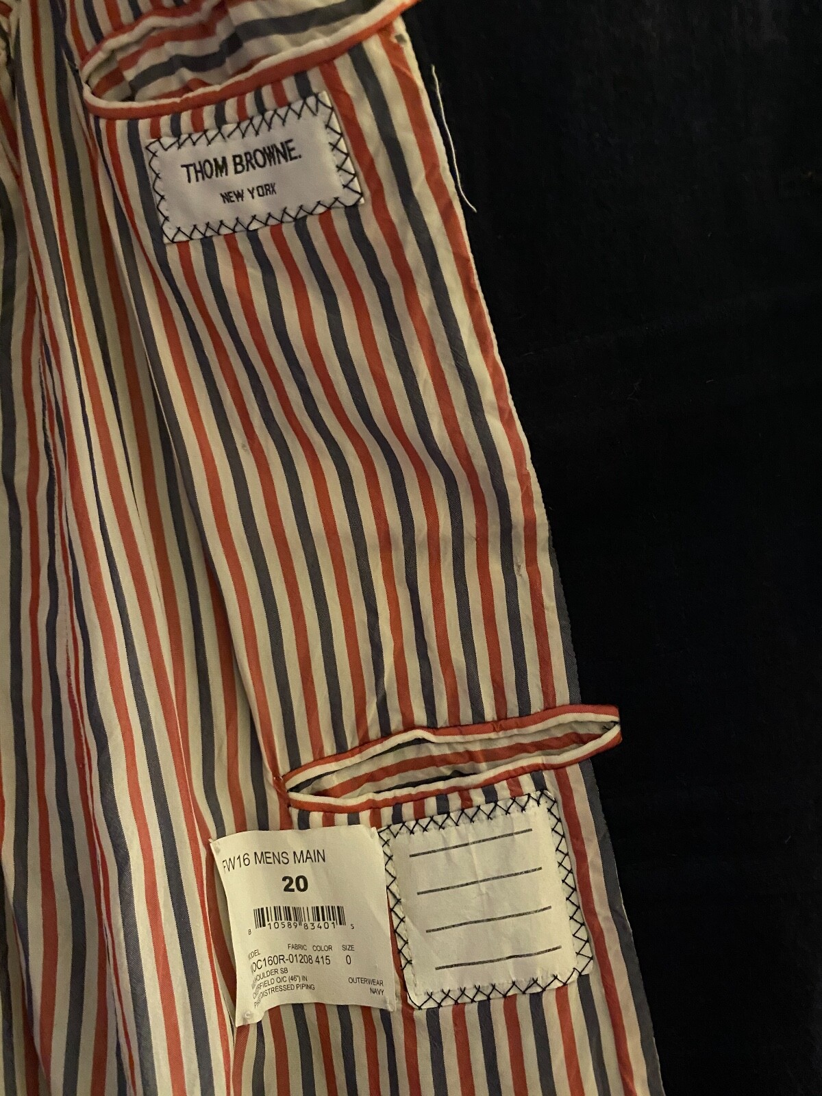 Thom Browne - Mens Coat, Size S - M, Chesterfield, Authentic from Runway image 6