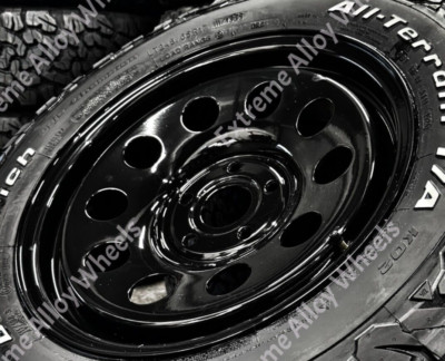 8x 17 Zoll schwarze Stahlfelgen für Nissan Navara D23 D40 NP300 Jeep 6x114 Pathfinder