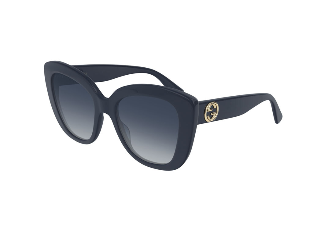 Gucci 0327 Navy Blue 007 Cat Eye Logo Sunglasses Gg0327s Women Runway  Authentic for sale online | eBay