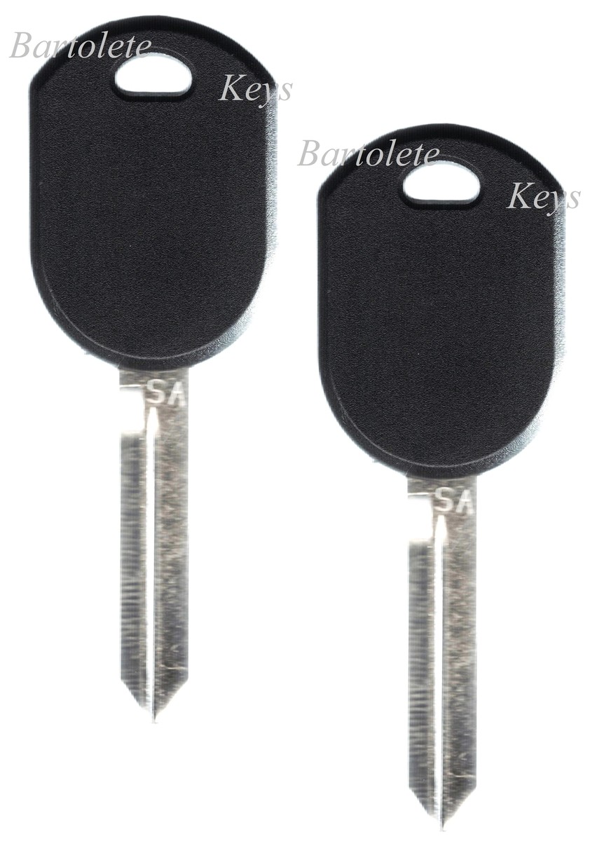 2 Replacement Transponder Car Key Blank Fits Ford E150 E250 E350