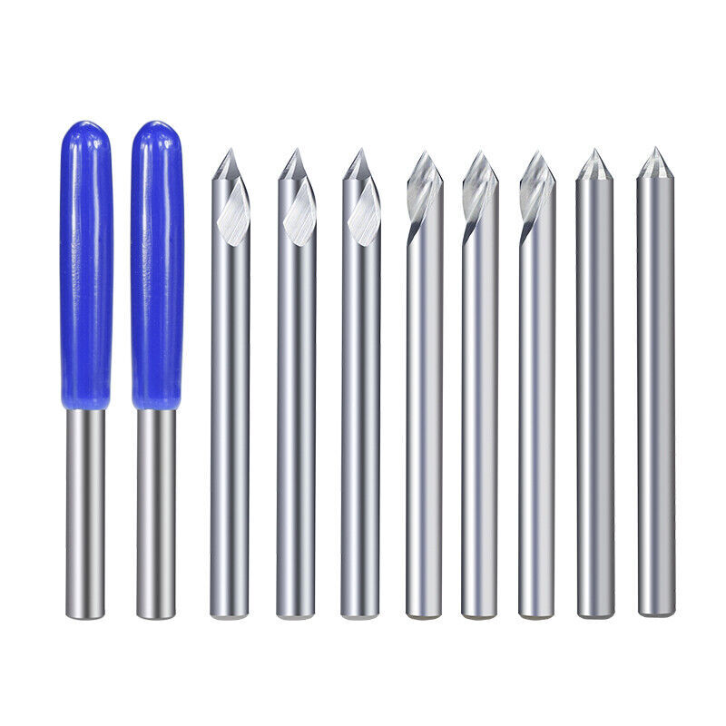 Spiral Engraving Bit 1/8'' Shank 20/30/45/60 Degree V Groove