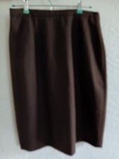 Vintage 100 Wool Knee Length Skirt Brown Michele Union Made Size 14