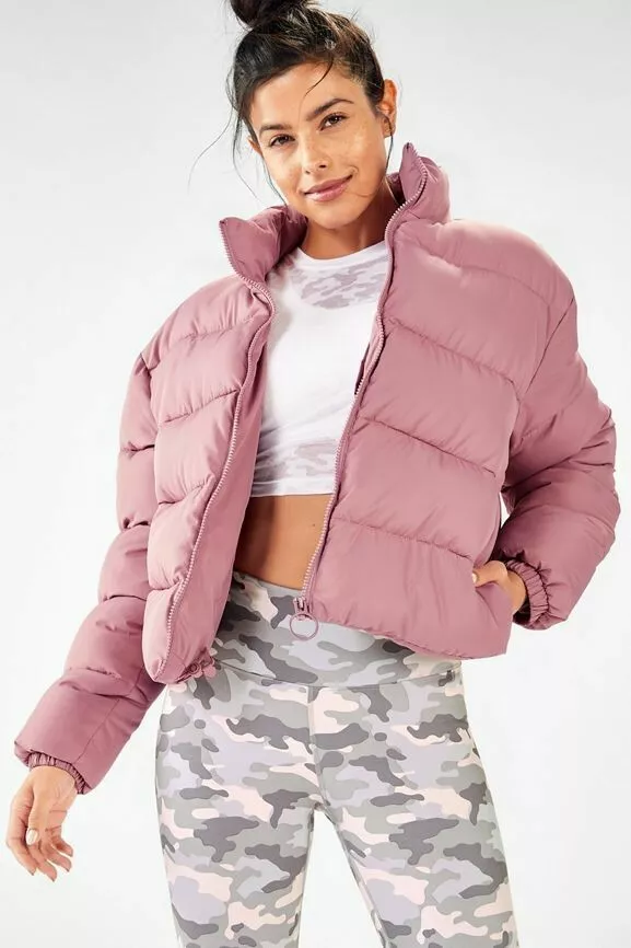 FABLETICS ARDEN Puffer Jacket Pink Womens Size XL (14-16)