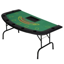Table Poker Folding Casino 7 Player Foldable Game Top Blackjack Card Portable