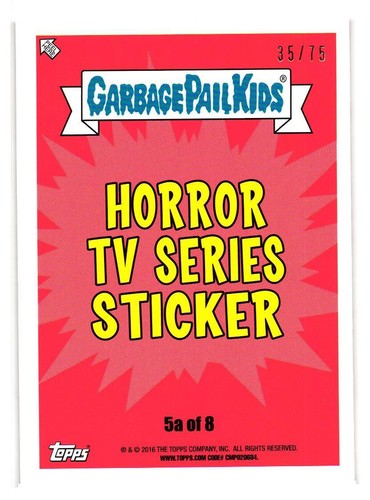 2016 GARBAGE PAIL KIDS SERIES 2 PRIME SLIME TRASHY TV PICK YOUR CARD BLOODY RED - Picture 32 of 323