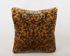 Turkish Kilim Pillow Cover, 14x14 Vintage Kilim Pillowcase,Ethnic Fabric Cushion