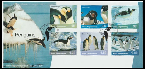 NEW ZEALAND 2001 ROSS DEPENDENCY PENGUINS FDC (UHM)