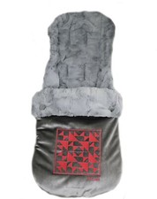 Peradi Sacs bruants pour poussette bébé, gris géo\rose