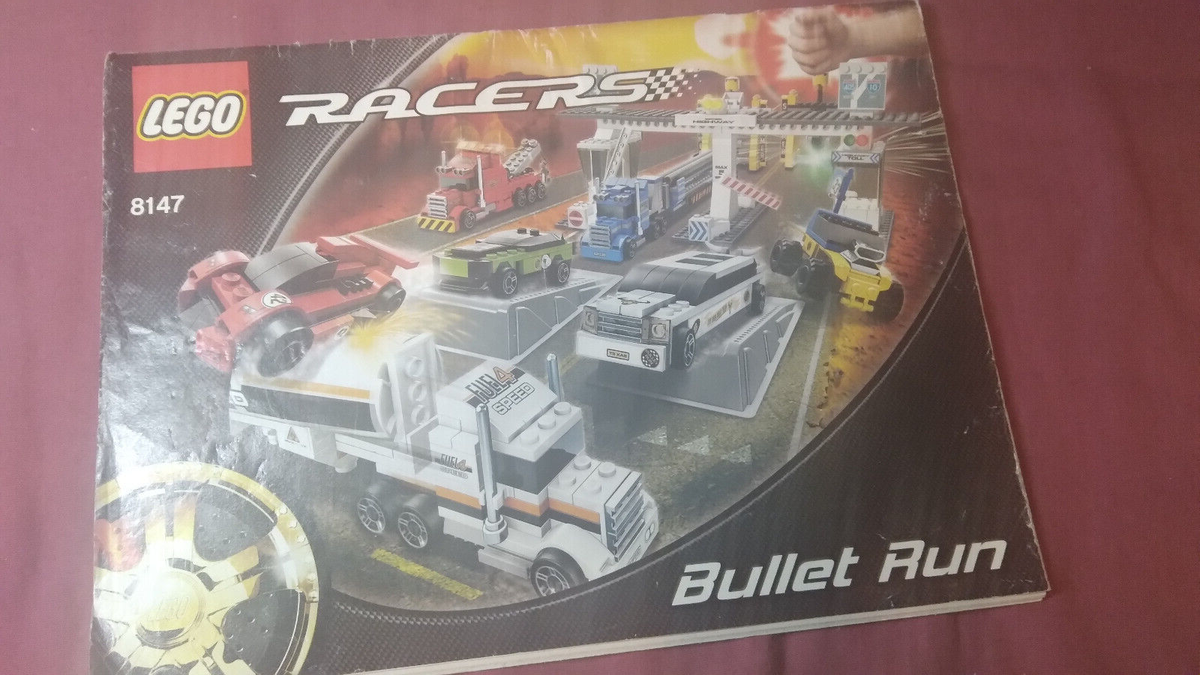 Genuine LEGO Instruction Manual Bullet Run 8147 Racers Used Some 