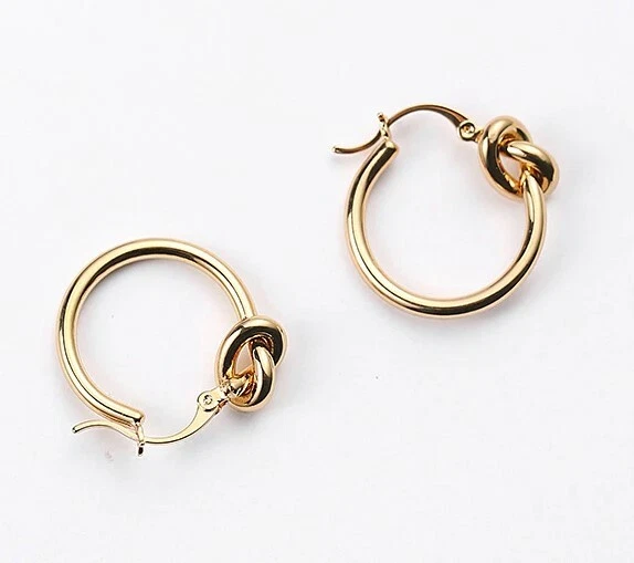 Gold Knot Hoop Earrings Celine Other Blogger Stories Mango Gift
