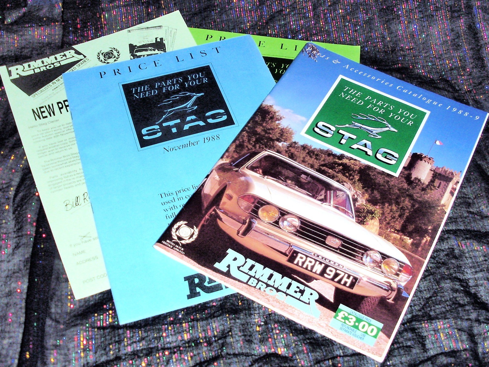 Rimmer Bros Triumph Stag Mk 1 & 2 Parts & Accessories Catalogue 1988