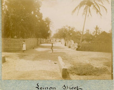 Gambia, Bathurst (Banjul), Lemon Street  Vintage citrate print.  Tirage citr