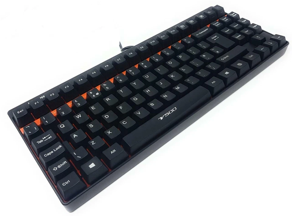 Mechanical Gaming Keyboard USB Rapoo VPRO V500 Linear Yellow Switches UK Layout - Image 2 of 4
