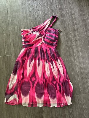 Boston Proper Muse One Shoulder Resort Dress 4 NWT