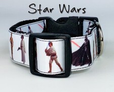 Sci Fi dog collar handmade adjustable buckle collar 1" wide or leash fabric