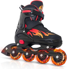 Adjustable Inline Skates for Kids Adults, Indoor and Outdoor Blades Roller Skate