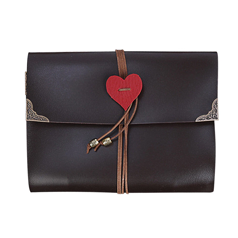 Leder Fotoalbum zum Selbstgestalten Scrapbook Album Kaffee Seiten Fotobuch - Bild 4 von 4