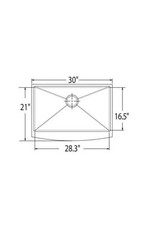 Moen G18121 30" Single Basin Farmhouse Stainless Steel Kitchen - Stainless Steel