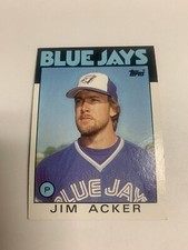 1986 Topps Toronto Blue Jays Jim Acker