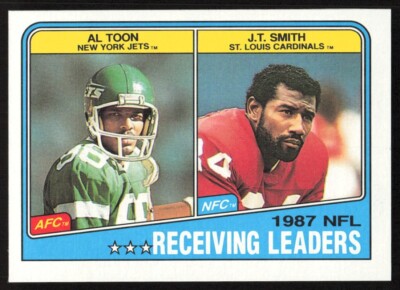 1988 Topps Football Receiving Leaders Al Toon/J.T. Smith #216