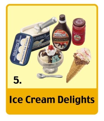 Re-Ment Mini Sweets #5 - ICE CREAM , 1:6 scale kitchen dollhouse food minis