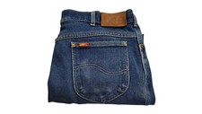 Vintage Union Made Lee Dark Wash Jeans - Talon Zip - Measures 36x25