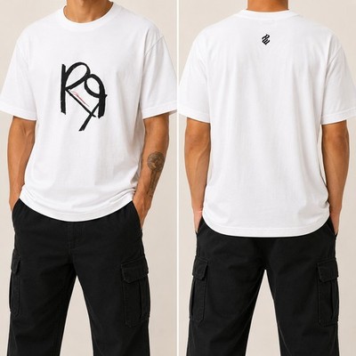 Rocawear T-Shirt Herren Gr. M Weiß Logo Print Kurzarm Streetwear Neu mit Etikett