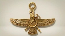 Ancient Egyptian Winged Angel,Gothic Guardian Goddess isis Faravahar Pendant